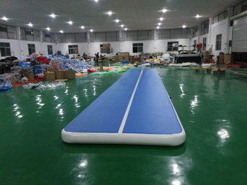 Floating Water Blue Inflatable Sports Games Air Track Tumbling Mat For Gymnastics