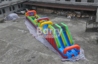 Long 3 parts Bouncy Castle Obstacle Course equipment for adults and kids