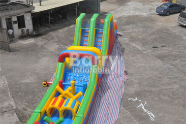 Long 3 parts Bouncy Castle Obstacle Course equipment for adults and kids