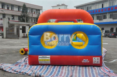 Long 3 parts Bouncy Castle Obstacle Course equipment for adults and kids