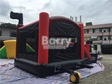 Pirate Ship Bounce Round Inflatable Combo Slide , Inflatable Bouncers For Kids Party