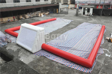 Red Air Sealed Big Inflatable Football Field , Inflatable Soccer Court