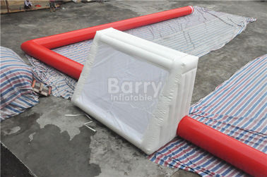 Red Air Sealed Big Inflatable Football Field , Inflatable Soccer Court