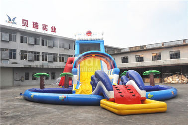 0.55mm PVC Tarpaulin Giant Inflatable Slide For Kids , 1 - 3 Years Warranty