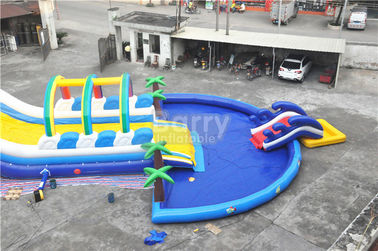0.55mm PVC Tarpaulin Giant Inflatable Slide For Kids , 1 - 3 Years Warranty