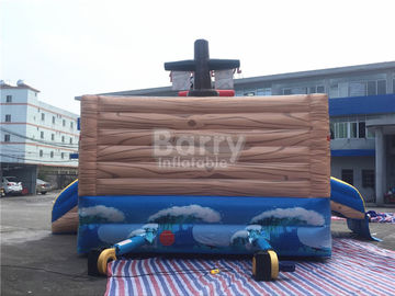 Commercial Kids Blow Up Inflatable Pirate Ship Combo With Lead Free Material