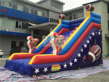 Customized Single Lane Rugby Commercial Inflatable Slide For Playground