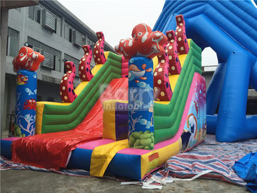 Customized Single Lane Rugby Commercial Inflatable Slide For Playground