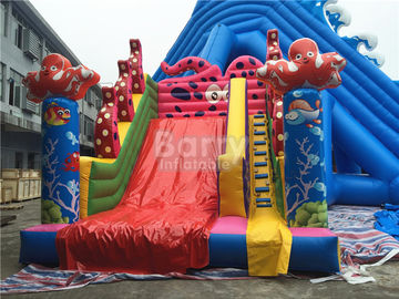 Customized Single Lane Rugby Commercial Inflatable Slide For Playground