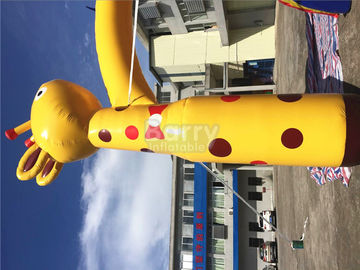 Yellow Giraffe Inflatable Arch For Event With Logo Printing  SCT EN71