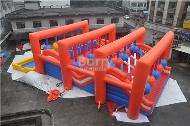 Huge Crazy Inflatable Obstacle Course For Adults / Inflatable Outdoor Play Equipment