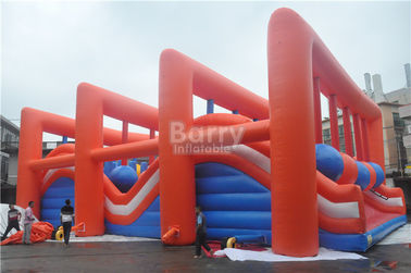 Huge Crazy Inflatable Obstacle Course For Adults / Inflatable Outdoor Play Equipment