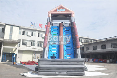 Grey Summer Commercial Splash Giant Inflatable Water Slide 25x4.3x9.5M