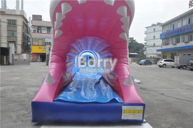 0.55mm PVC Tarpaulin Inflatable Water Slides For Kids , Custom Sharp Inflatable 