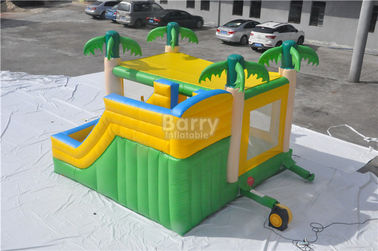 Big Palm Tree Jungle Inflatable Combo , Children's Bounce House