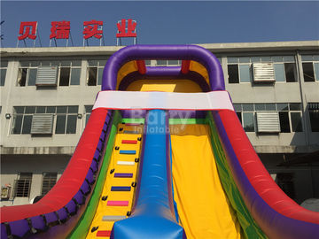 Rainbow Commercail Inflatable Slide For Kids With Full Printing