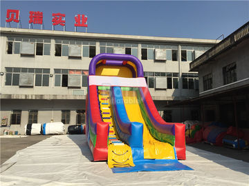 Rainbow Commercail Inflatable Slide For Kids With Full Printing