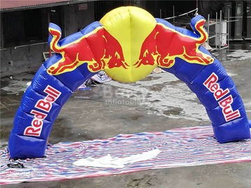 Unique Print Commerical Advertising Red Bull Inflatable Arches For Opening Ceremony