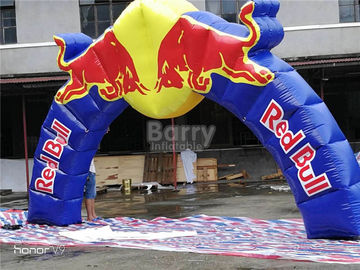 Unique Print Commerical Advertising Red Bull Inflatable Arches For Opening Ceremony