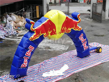 Unique Print Commerical Advertising Red Bull Inflatable Arches For Opening Ceremony