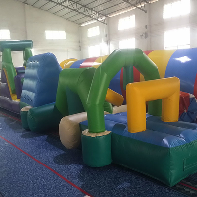 Personalized Inflatable Water Obstacle Course On The Pool / Inflatable Run With Custom Logo