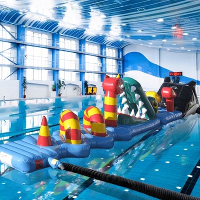 Welded Inflatable Water Obstacle Course Inflatable Run With Safety Certifications And Repair Kit