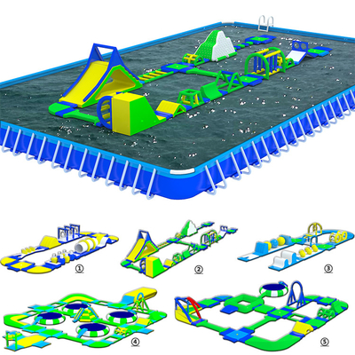 Floating Water Playground Pool Floating Water Park Assault Course On Water For Frame Pool