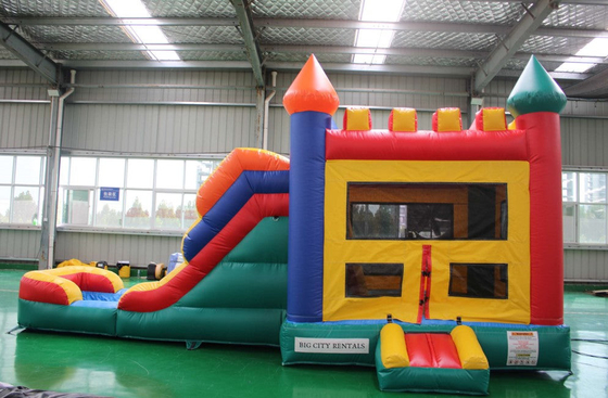Commercial Grade PVC Kids Custom Logo Wet Or Dry Castle Bounce House With Slide Amusement Toy Type