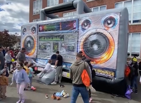 PVC Outdoor Inflatable Boom Box Bounce House Disco Dome Bounce Castle For Party Event