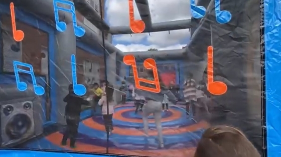 PVC Outdoor Inflatable Boom Box Bounce House Disco Dome Bounce Castle For Party Event