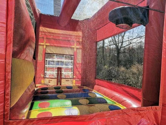 OEM ODM 3 In 1 Fire Station Bounce House With Pool Bouncy Jumper Castle Water Slide Obstacle For Kids