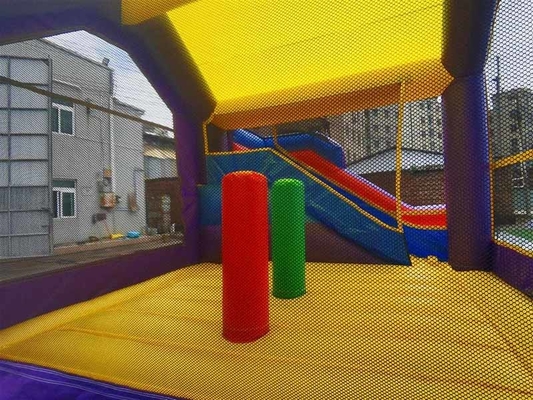 Customized Kids Bounce House With Slide & Basketball Hoop Combo