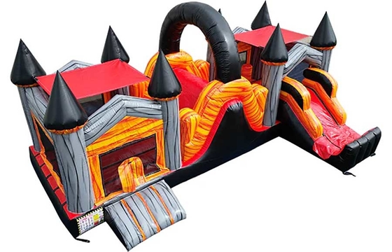 Customized Obstacle Course Bounce House Combo For Kids Indoor Outdoor Amusement