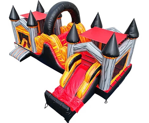 Customized Obstacle Course Bounce House Combo For Kids Indoor Outdoor Amusement