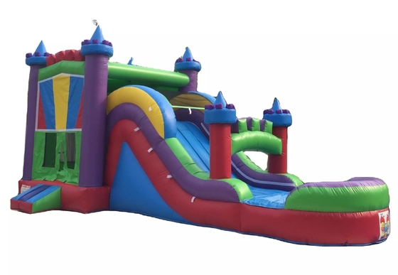 Outdoor Fun Inflatable Castle Bounce House With Slide And Pool