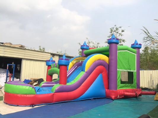 Outdoor Fun Inflatable Castle Bounce House With Slide And Pool