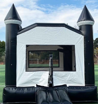 Indoor/Outdoor Black And White Tuxedo Bounce House Inflatable Water Slide For Party
