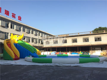 0.55mm PVC Tarpaulin Inflatable Water Slide Park For Kids / Inflatable Water Games