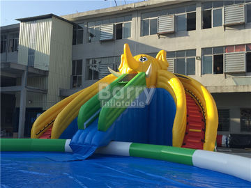 0.55mm PVC Tarpaulin Inflatable Water Slide Park For Kids / Inflatable Water Games