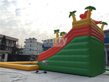 Custom Dinosaur Slide Inflatable Water Park With Pool For Summer