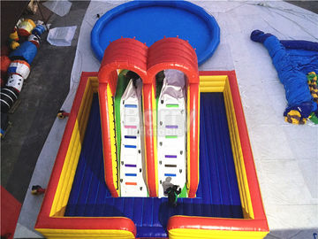 Amusement Inflatable Backyard Water Park , Inflatable Slide With Pool