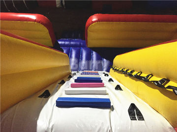 Amusement Inflatable Backyard Water Park , Inflatable Slide With Pool