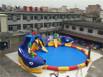 Summer Sharp Inflatable Water Park , Crocodile Island Inflatable Water Slide