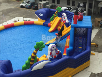 Summer Sharp Inflatable Water Park , Crocodile Island Inflatable Water Slide