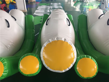 3*2*1.5m Green Inflatable Seesaw / Blow Up Toys For Pool In Hot Summer