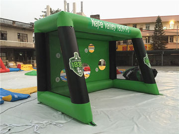 0.6mm PVC Tarpaulin Inflatable Sports Games , Blow Up Soccer Goal For Fun