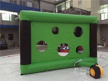 0.6mm PVC Tarpaulin Inflatable Sports Games , Blow Up Soccer Goal For Fun