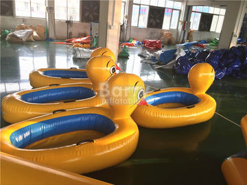 Big Yellow Duck Animal Floats Inflatable Water Toys For Pool with Logo Printing