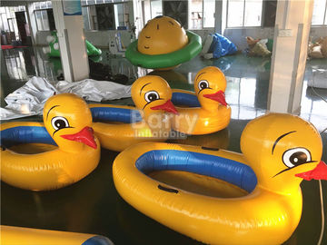 Big Yellow Duck Animal Floats Inflatable Water Toys For Pool with Logo Printing