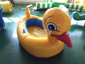 Big Yellow Duck Animal Floats Inflatable Water Toys For Pool with Logo Printing